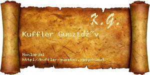 Kuffler Gusztáv névjegykártya